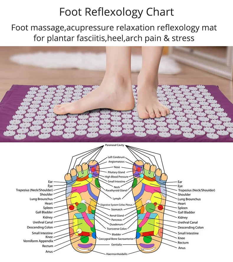 Eco Friendly Acupressure Points Sensi Massage Mat Pillow Set