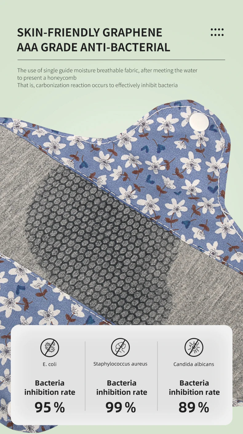 Washable Graphene Menstrual Pads - Reusable & Comfortable Period Relief