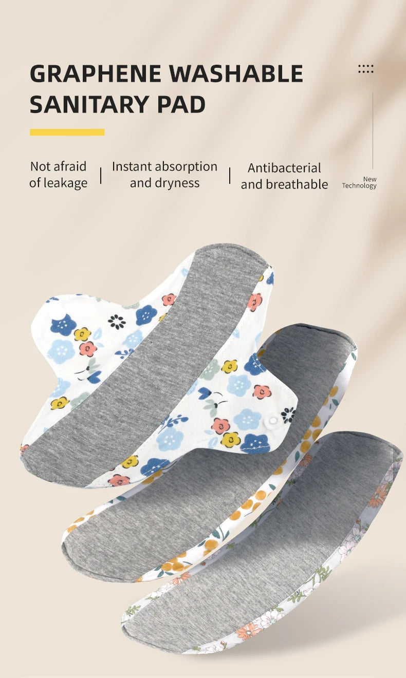 Washable Graphene Menstrual Pads - Reusable & Comfortable Period Relief
