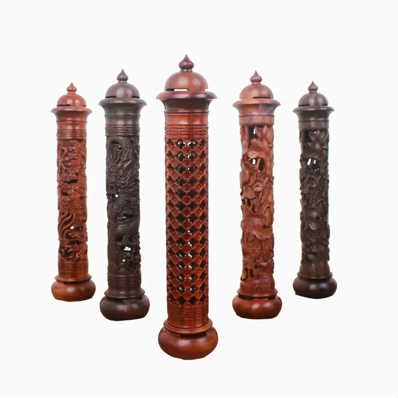 Redwood Solid Wood Incense Burner – 29cm Stick Holder for Home & Living Room Décor