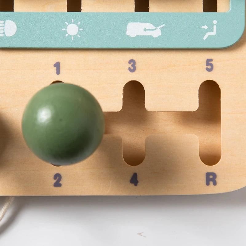 Wooden Montessori Toys Baby Car Busy Board Early Education Learning Sensory - MJ-4U