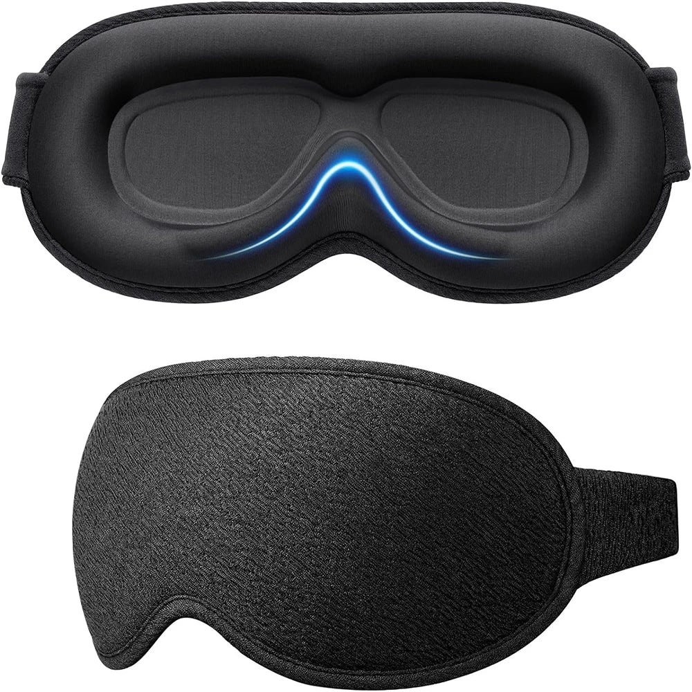 100% Light-Blocking Sleep Mask – Soft, Breathable Eye Mask for Travel and Relaxation - MJ-4U