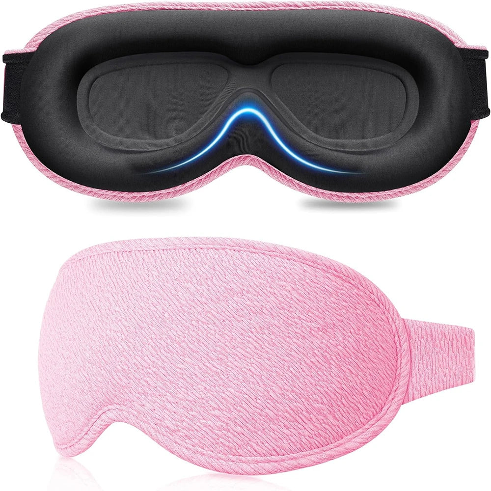 100% Light-Blocking Sleep Mask – Soft, Breathable Eye Mask for Travel and Relaxation - MJ-4U