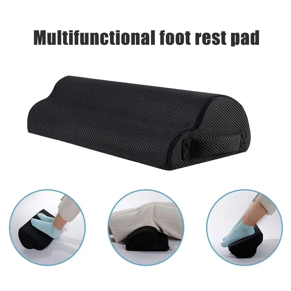 Ergonomic Under-Desk Foot Rest – Memory Foam Foot Stool for Fatigue Relief, Non-Slip Base, Washable Cover