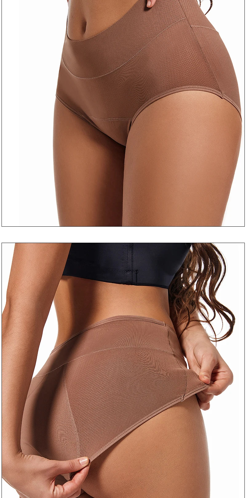 3-Layer Women's Period Panties - Leakproof Menstrual Underwear Size XS - XXL - MJ-4U