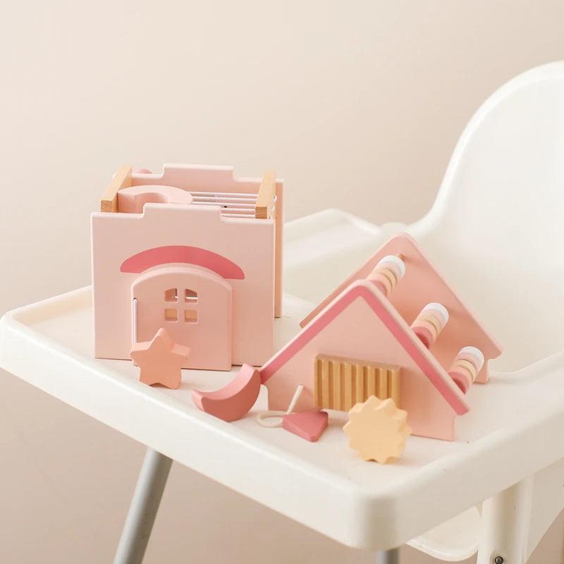 Wooden Montessorri Toys Five-in-one Multifunctional Educational Activity - MJ-4U