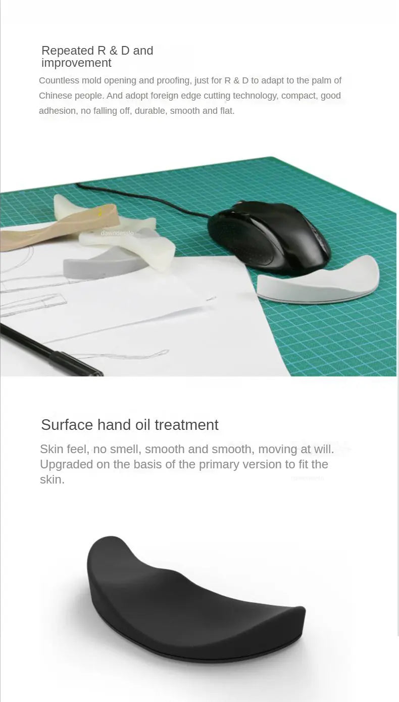 Ergonomic mouse pad with silicone gel - Comfort and support for your wrist for Office Gaming PC - MJ-4U