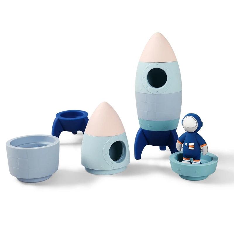 Wooden Rocket Montessori Toys Multifunctional Shape Early Child Education - MJ-4U
