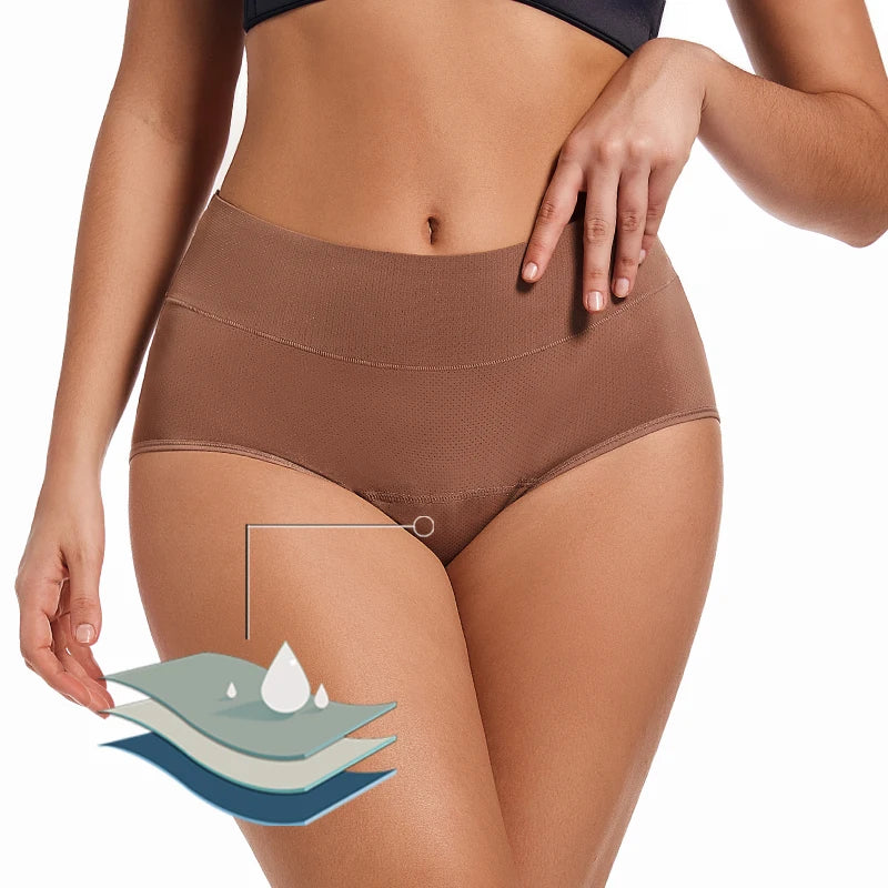 3-Layer Women's Period Panties - Leakproof Menstrual Underwear Size XS - XXL - MJ-4U