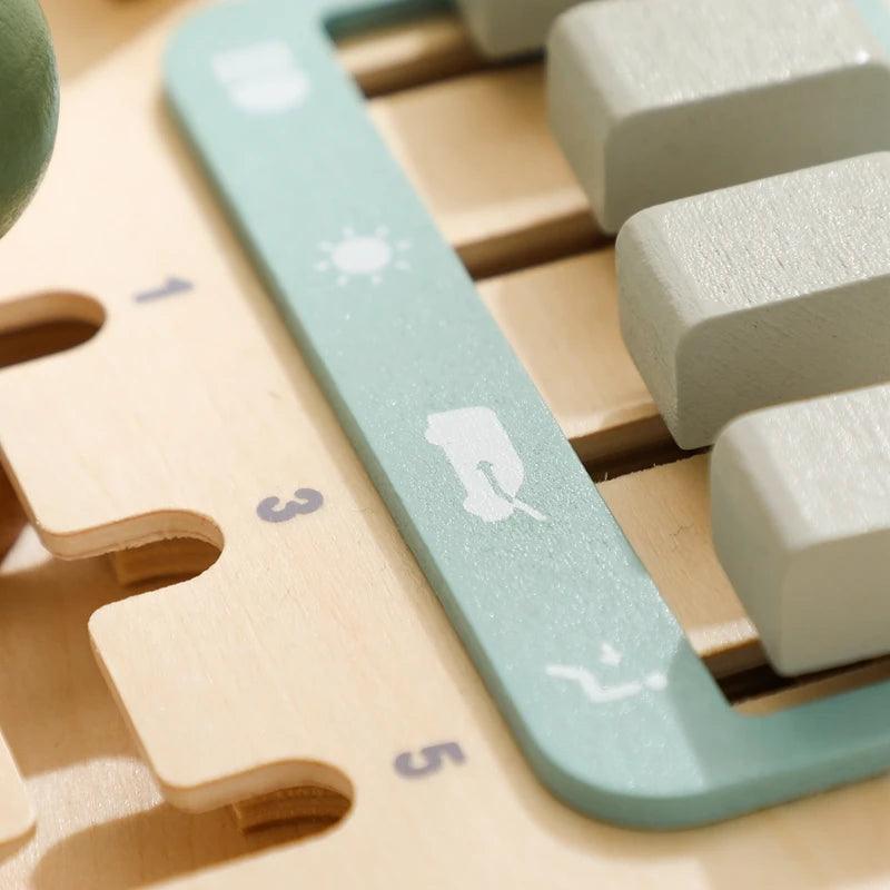Wooden Montessori Toys Baby Car Busy Board Early Education Learning Sensory - MJ-4U