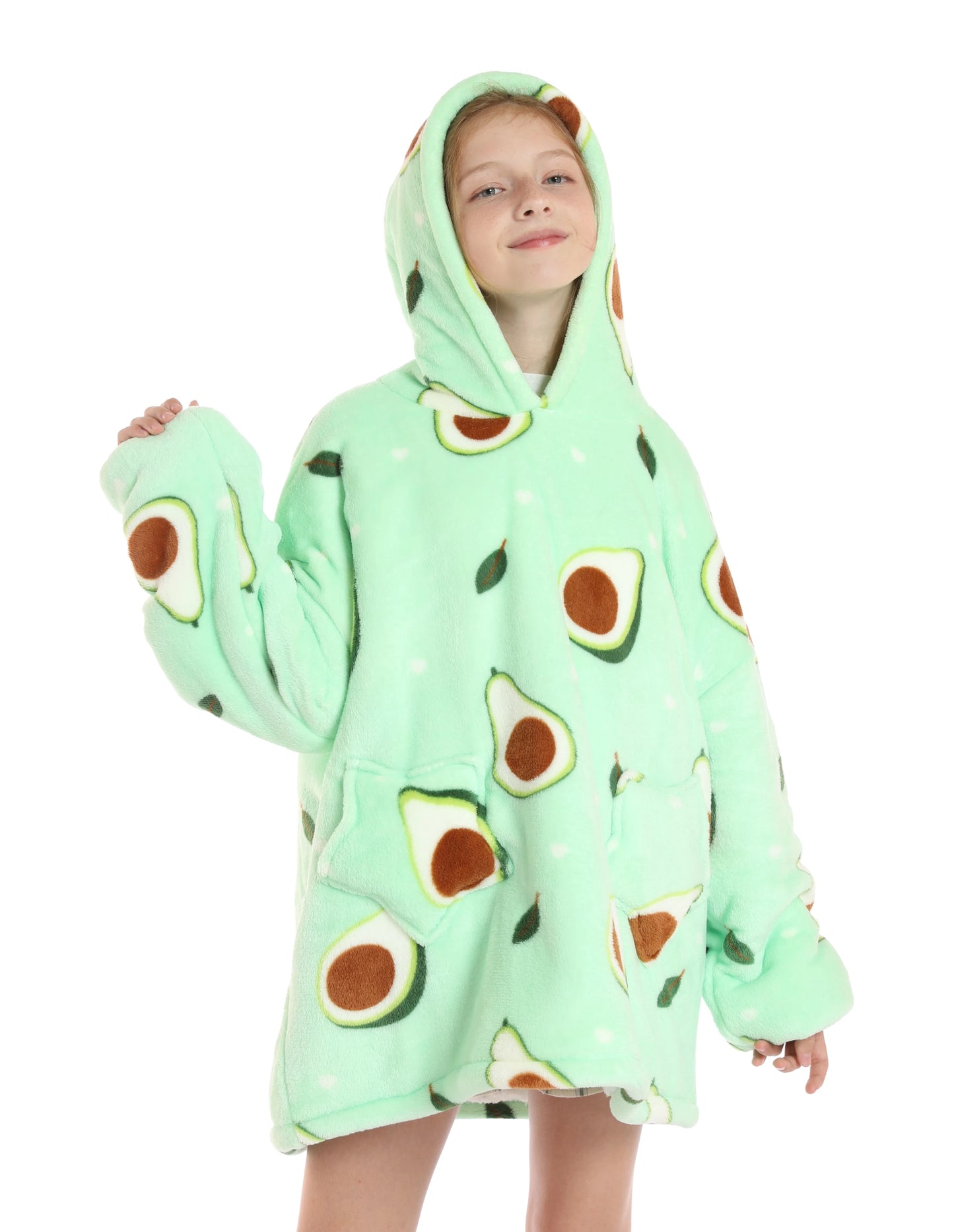 Super Warm Flannel Blanket Hoodie for Men Women Kids - Many Designs
