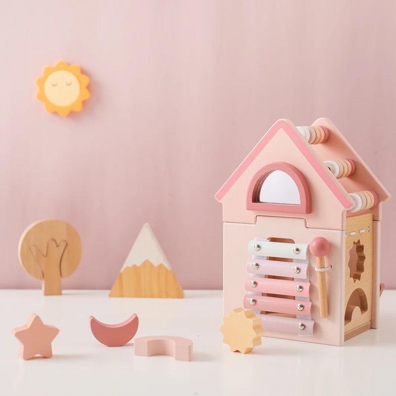 Wooden Montessorri Toys Five-in-one Multifunctional Educational Activity - MJ-4U