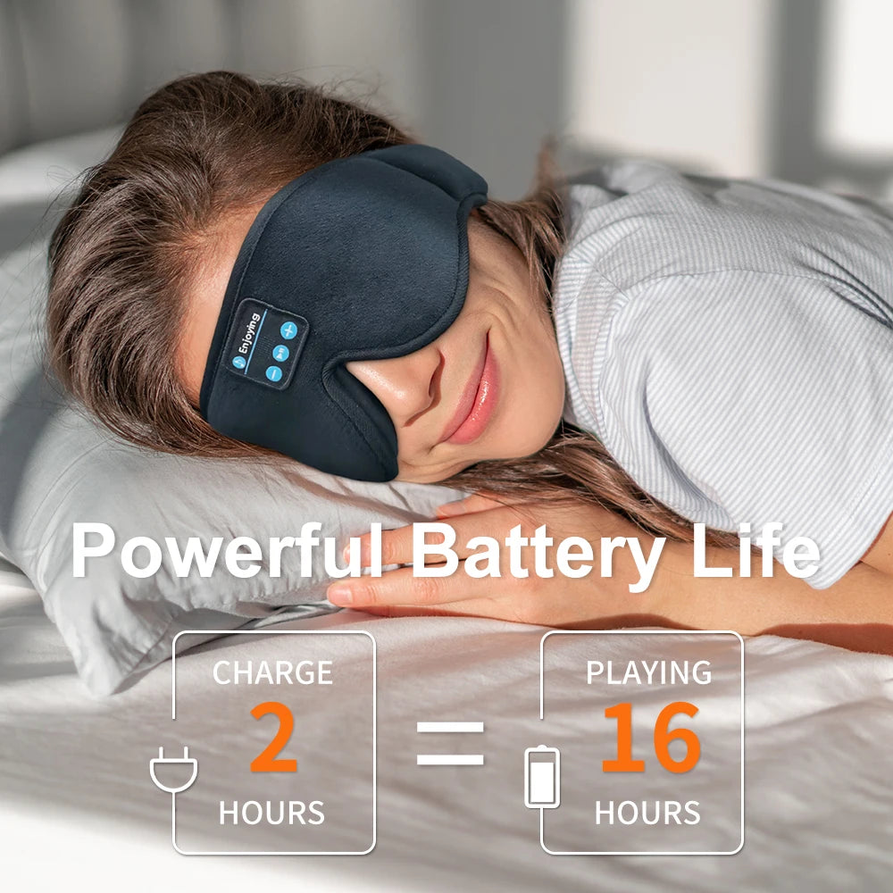 Bluetooth Sleeping Mask with 5.3 Wireless Headphones – Ideal for Side Sleepers, Travel, and Gifting