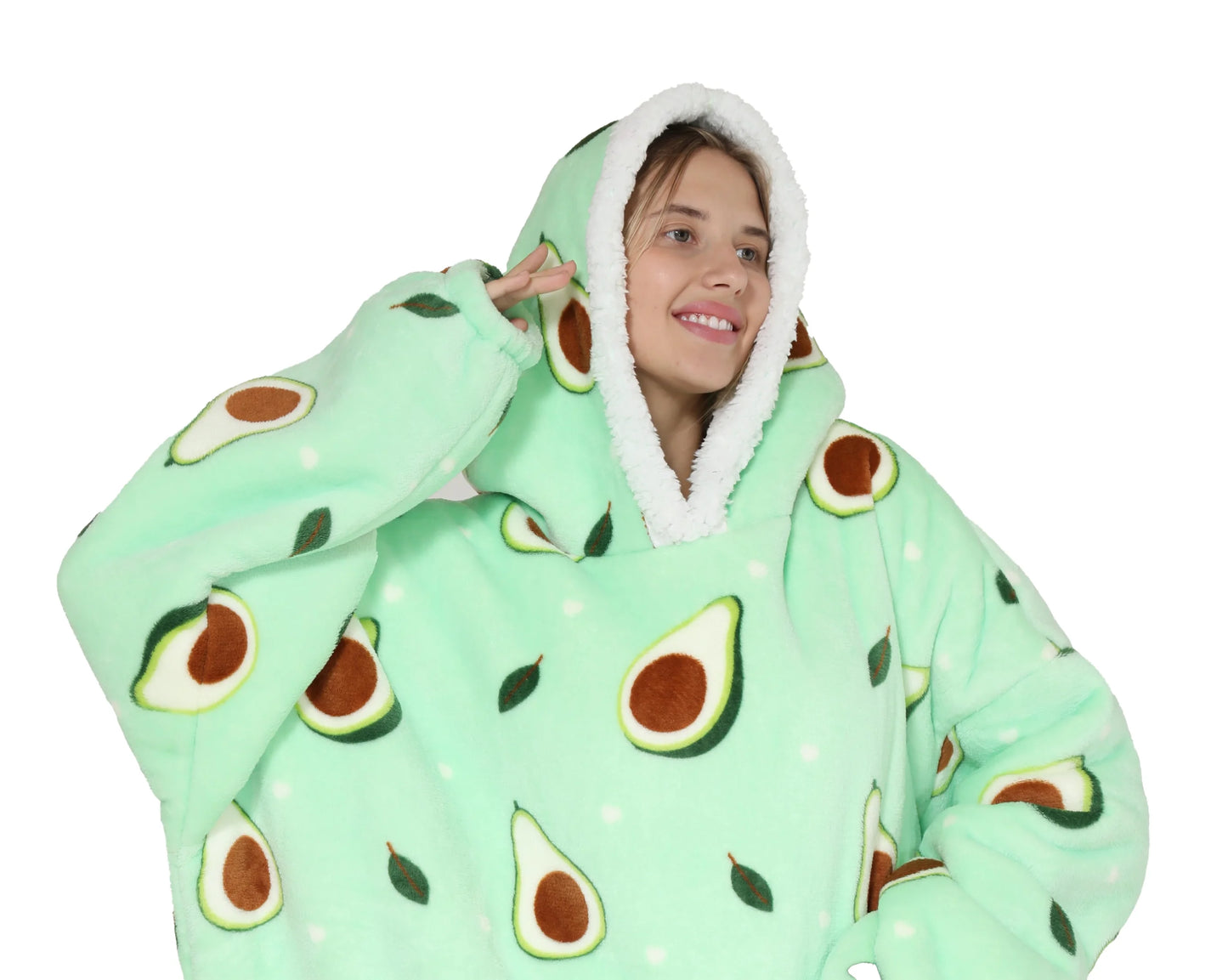 Super Warm Flannel Blanket Hoodie for Men Women Kids - Many Designs