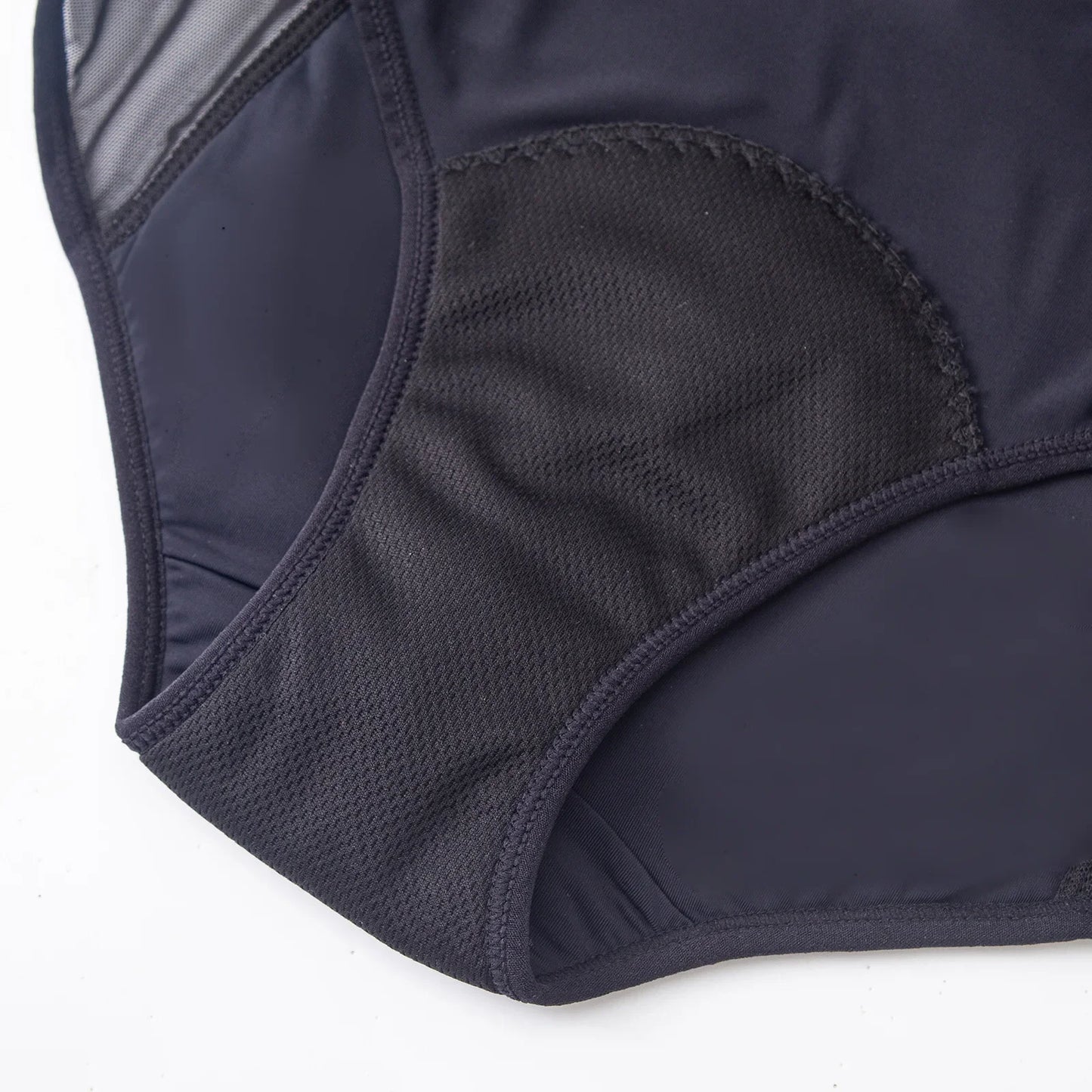 Black High Waist Leak Proof Period Panties - Breathable 4-Layer Design (Sizes S to XXXL) - MJ-4U
