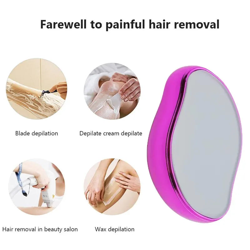 Crystal Hair Removal Eraser – Painless, Reusable Glass Epilator for Easy Body Hair Removal - MJ-4U