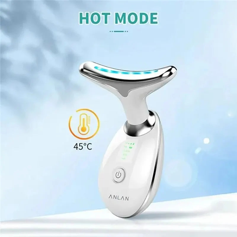 LED Neck & Face Massager 3 Light Modes Skin Tightening & Lifting Device - MJ-4U
