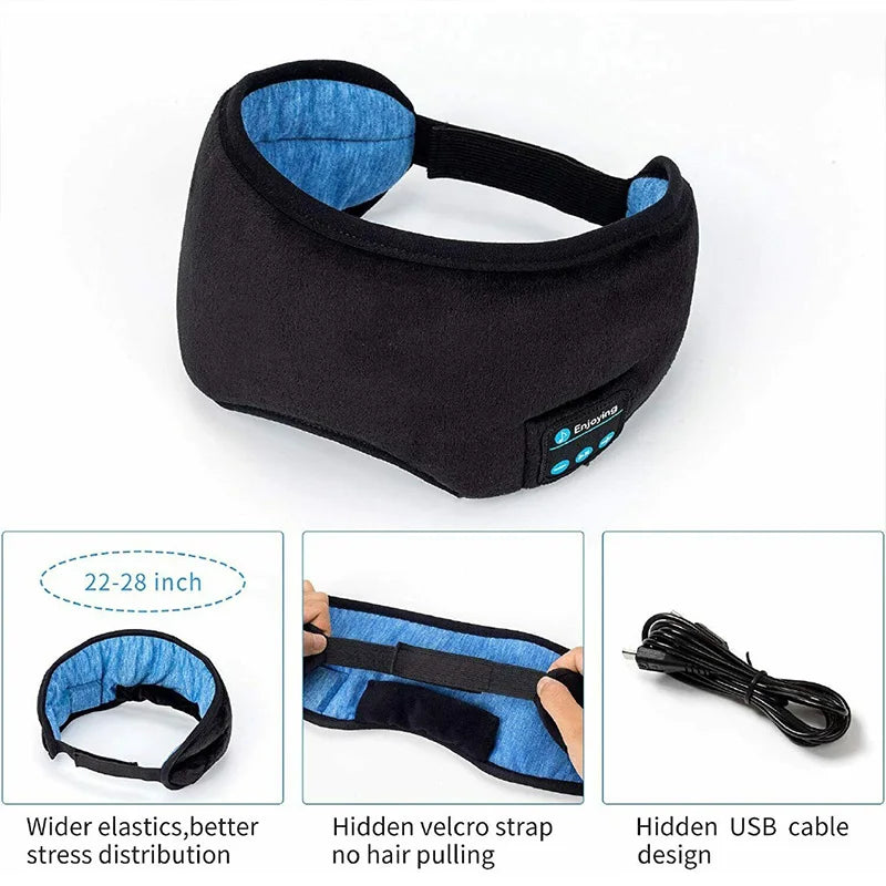 Bluetooth Sleeping Headphones Eye Mask – Comfort, Sound, and Relaxation in One - MJ-4U