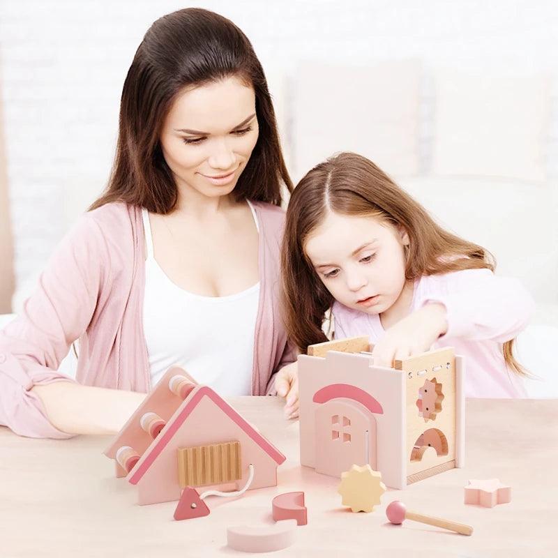 Wooden Montessorri Toys Five-in-one Multifunctional Educational Activity - MJ-4U