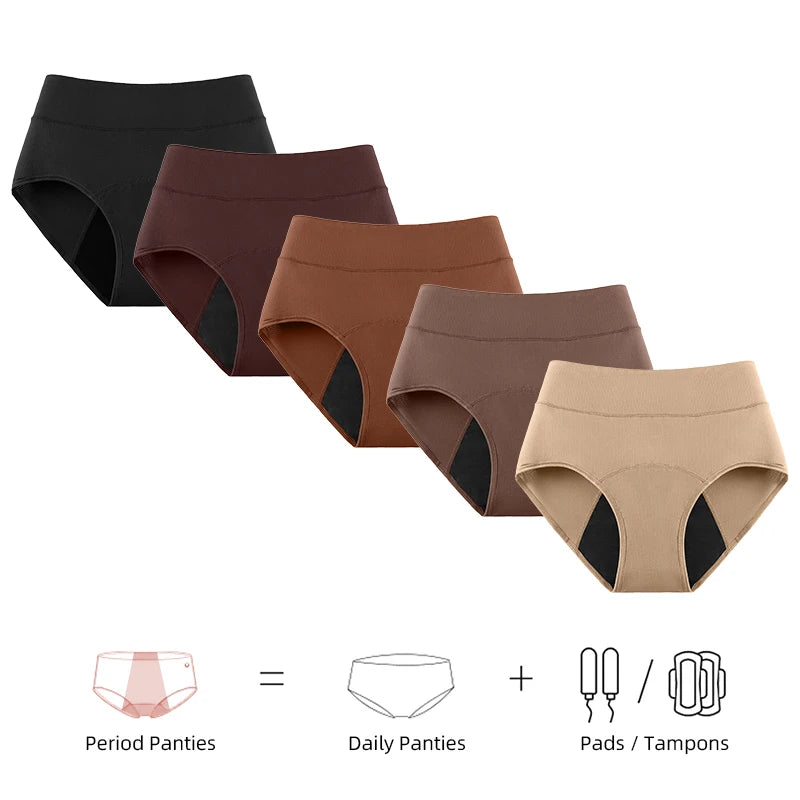 3-Layer Women's Period Panties - Leakproof Menstrual Underwear Size XS - XXL - MJ-4U