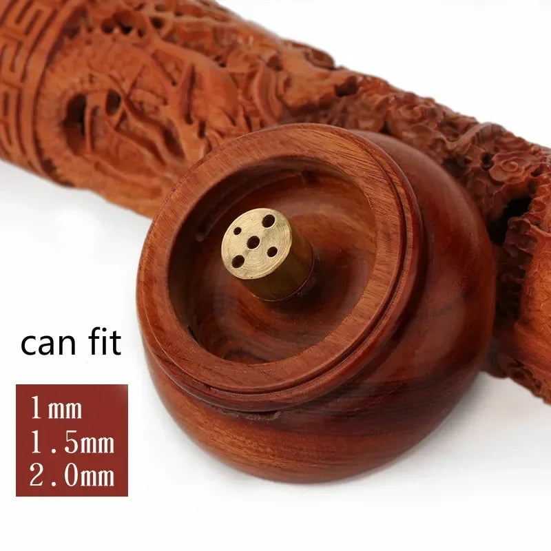 Redwood Solid Wood Incense Burner – 29cm Stick Holder for Home & Living Room Décor
