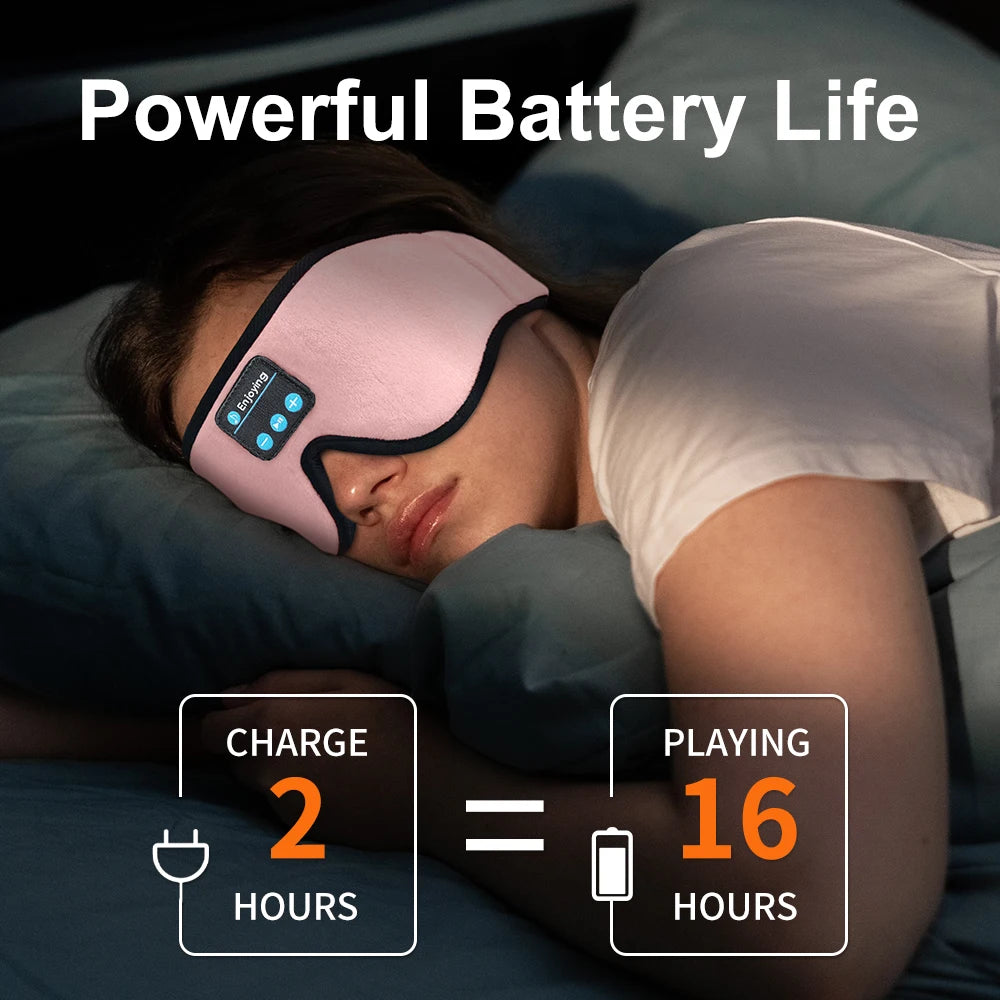 Bluetooth Sleeping Mask with 5.3 Wireless Headphones – Ideal for Side Sleepers, Travel, and Gifting