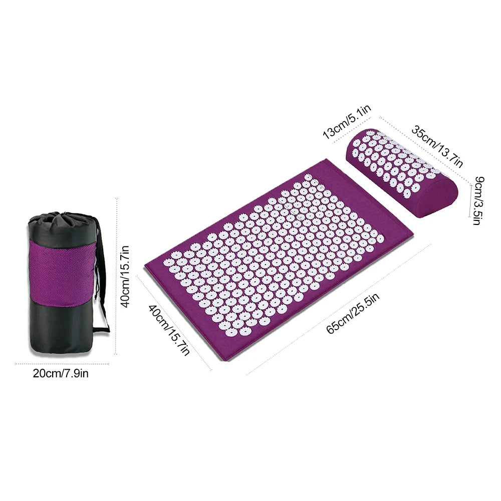 Acupressure Yoga Mat Massage Cushion Pillow Acupuncture Pain and Stress Relief - MJ-4U