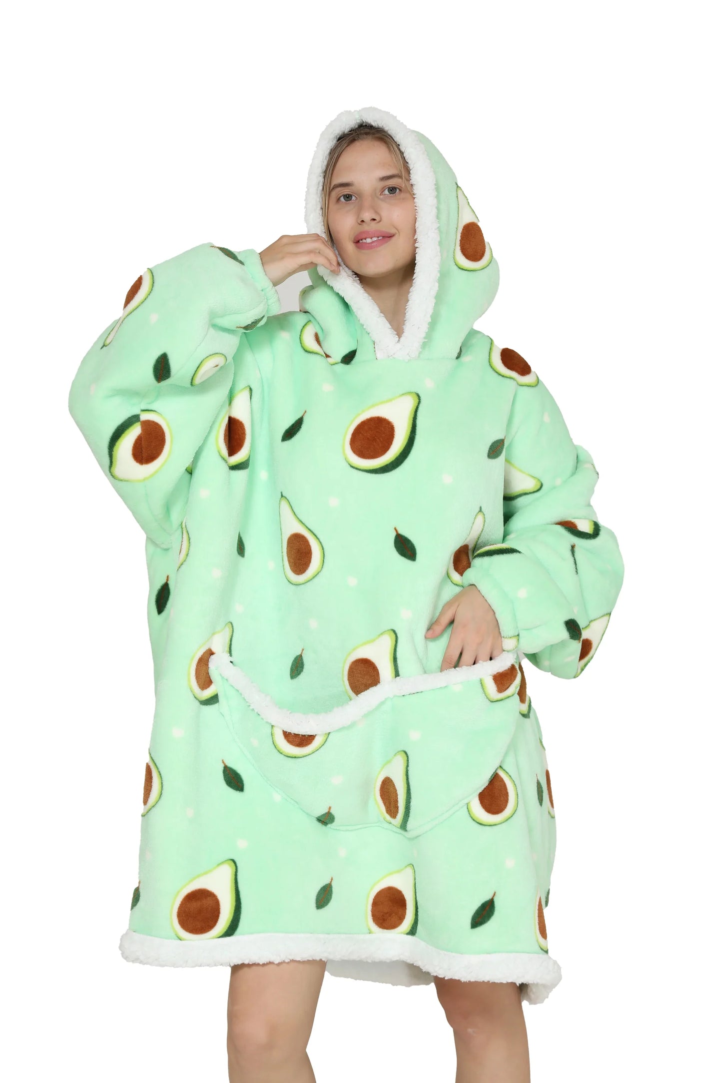 Super Warm Flannel Blanket Hoodie for Men Women Kids - Many Designs