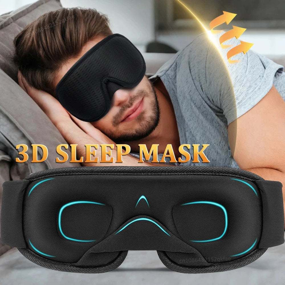 100% Light-Blocking Sleep Mask – Soft, Breathable Eye Mask for Travel and Relaxation - MJ-4U