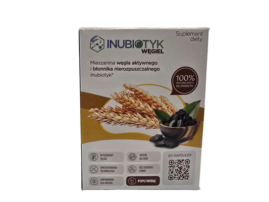 INUBIOTYK® CHARCOAL - dietary supplement combining insoluble fiber and activated charcoal