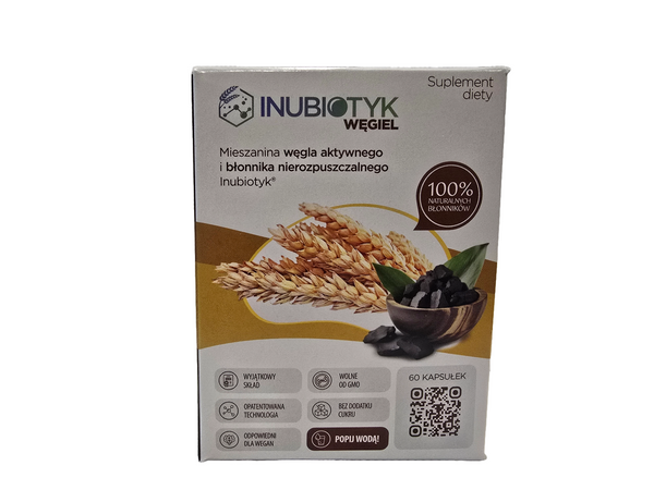 INUBIOTYK® CHARCOAL - dietary supplement combining insoluble fiber and activated charcoal - MJ-4U