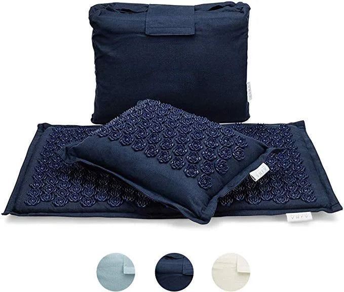 Natural Pain Relief Cushion Mat Linen Coconut Palm Massager Yoga Lotus Spike Acupressure