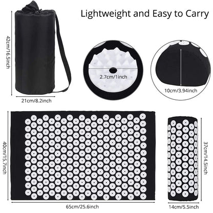 Eco Friendly Acupressure Points Sensi Massage Mat Pillow Set