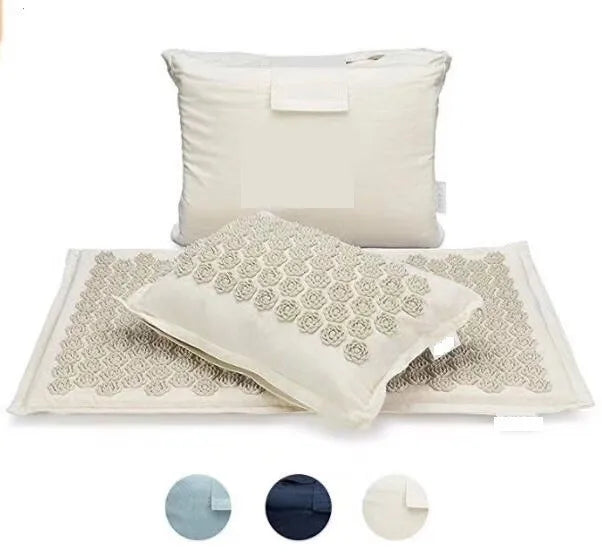 Natural Pain Relief Cushion Mat Linen Coconut Palm Massager Yoga Lotus Spike Acupressure