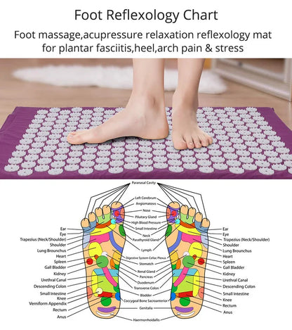 Eco Friendly Acupressure Points Sensi Massage Mat Pillow Set