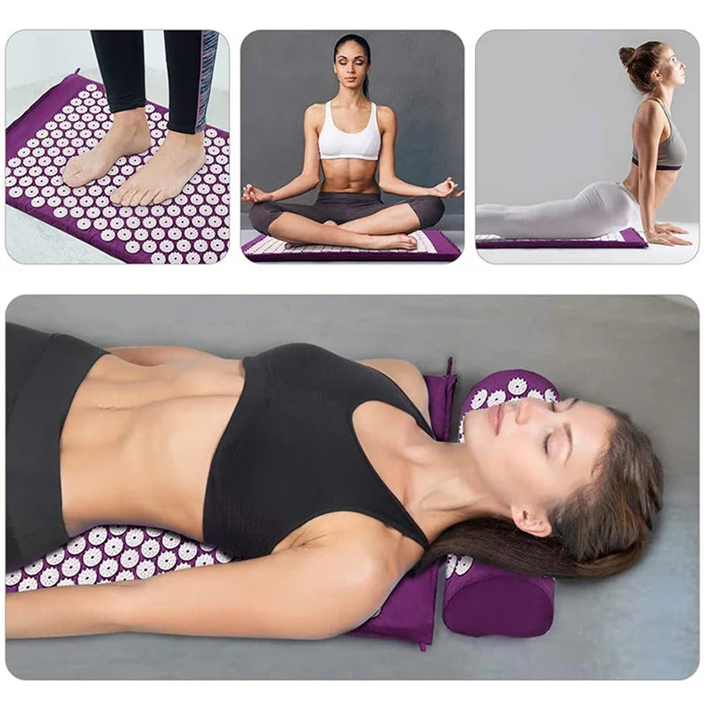 Eco Friendly Acupressure Points Sensi Massage Mat Pillow Set