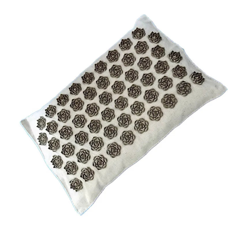 Natural Pain Relief Cushion Mat Linen Coconut Palm Massager Yoga Lotus Spike Acupressure