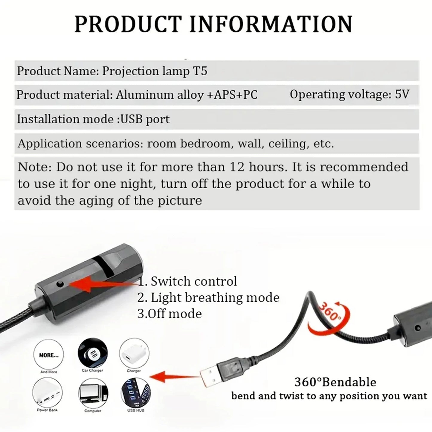 Christmas Tree Projection Lamp – Festive LED Night Light for Bedroom & Holiday Décor