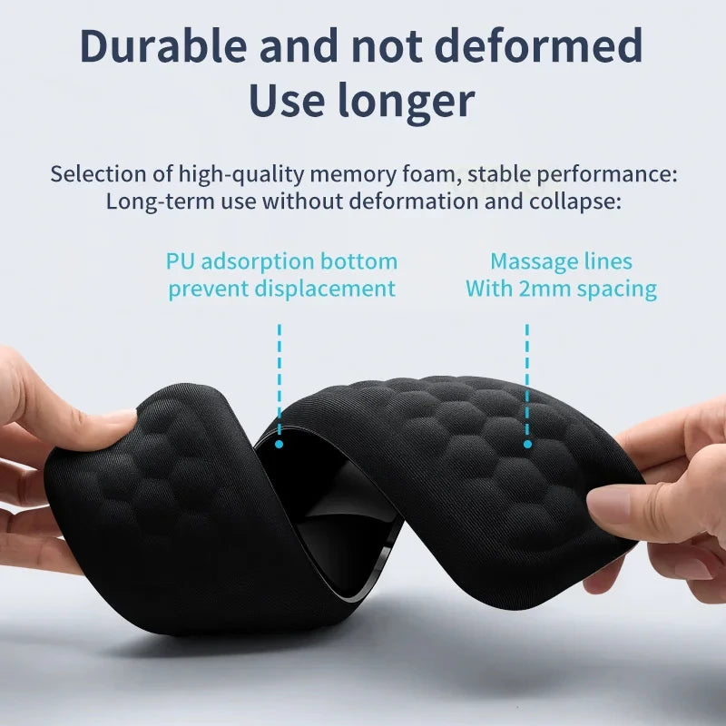 Ergonomic Wrist Support Mouse & Keyboard Pad – Silicone with Massage Texture | For PC, Laptop, Gaming, Office