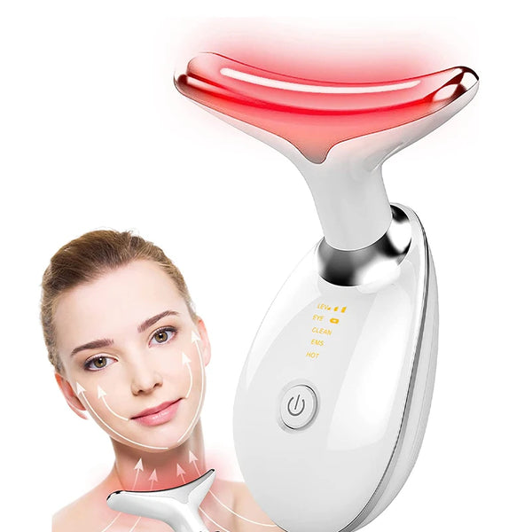 LED Neck & Face Massager 3 Light Modes Skin Tightening & Lifting Device - MJ-4U