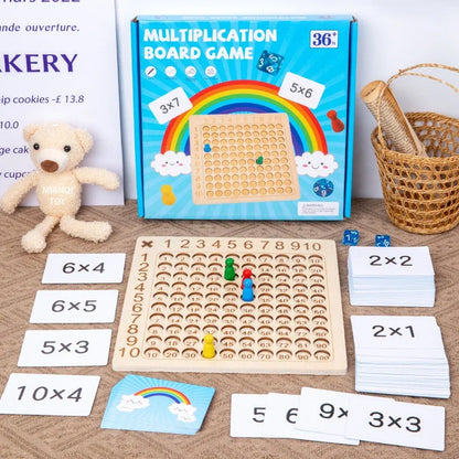 Wooden Arithmetic Math Board Montessori Toy Multiplication Addition Sensory