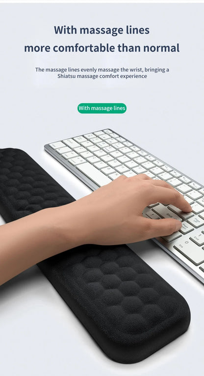 Ergonomic Wrist Support Mouse & Keyboard Pad – Silicone with Massage Texture | For PC, Laptop, Gaming, Office