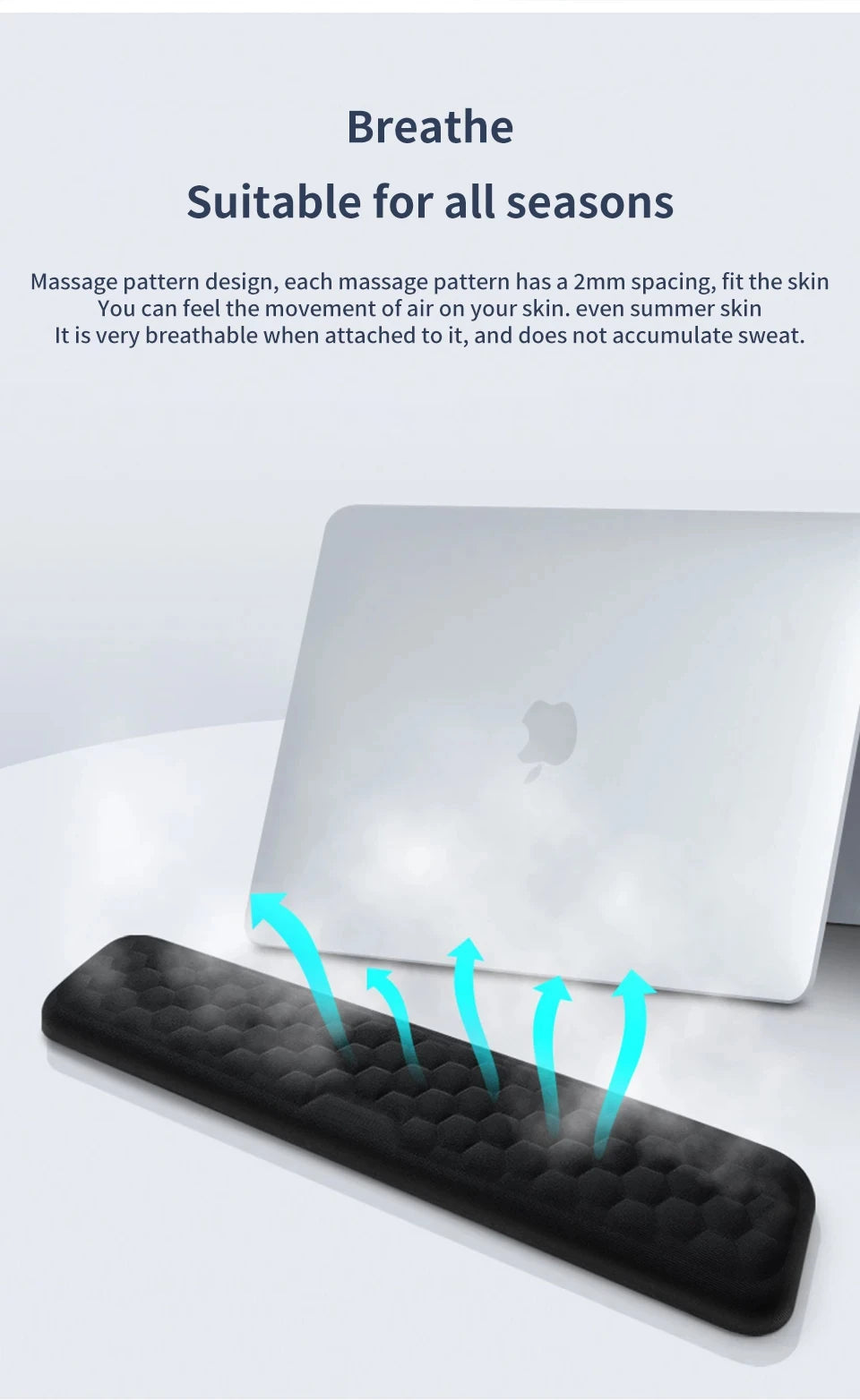 Ergonomic Wrist Support Mouse & Keyboard Pad – Silicone with Massage Texture | For PC, Laptop, Gaming, Office