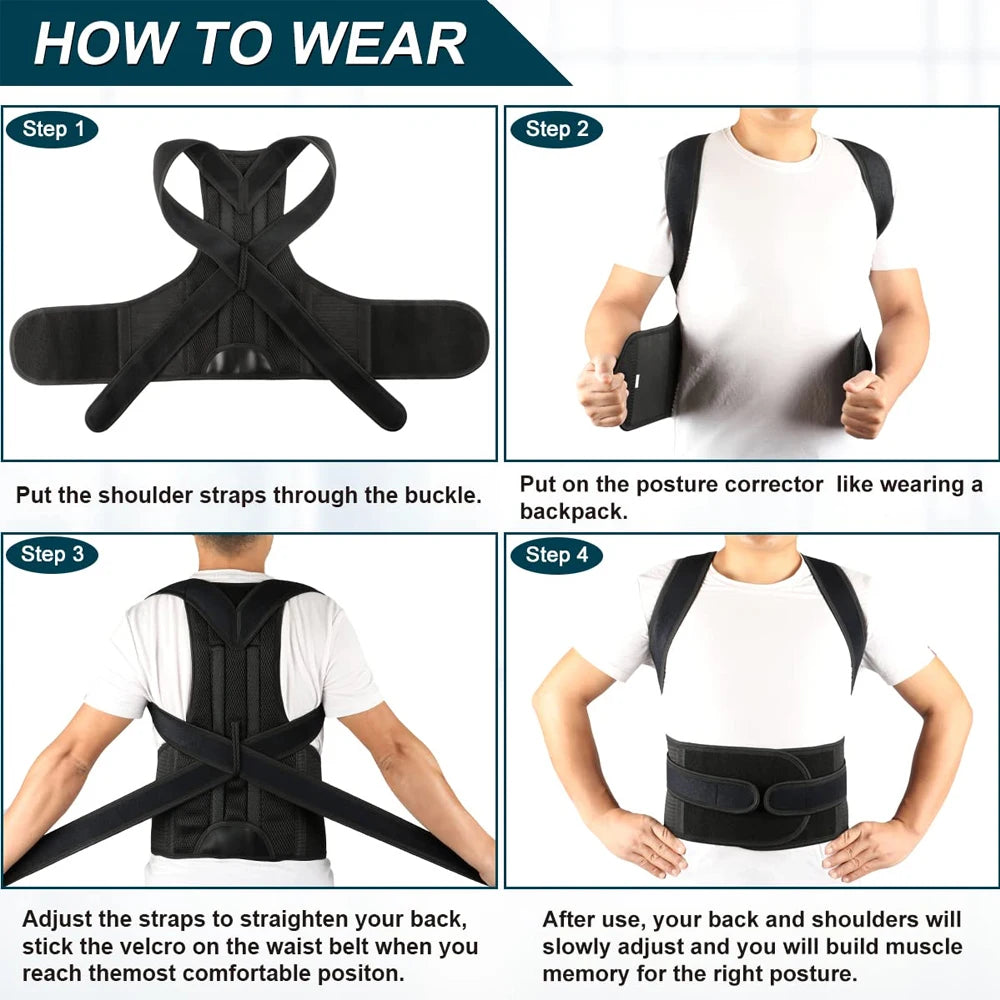 Back Brace Posture Corrector for Women & Men