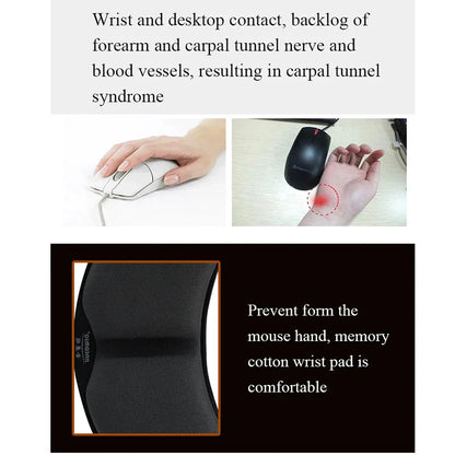 Memory Foam Healthy Mouse Pad Support Wrist Rest Mat