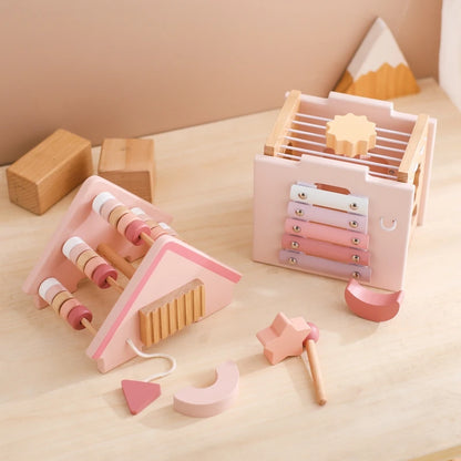 Wooden Montessorri Toys Five-in-one Multifunctional Educational Activity