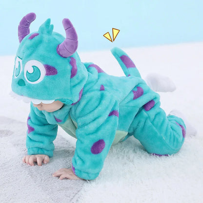 Cozy Baby Romper - Sully, Tiger & Panda Designs for Adorable Halloween Fun