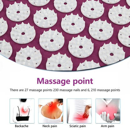 Acupressure Yoga Mat Massage Cushion Pillow Acupuncture Pain and Stress Relief