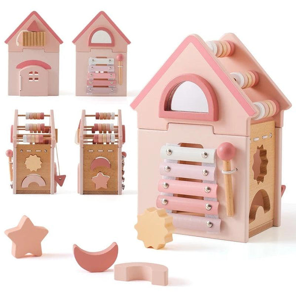 Wooden Montessorri Toys Five-in-one Multifunctional Educational Activity - MJ-4U