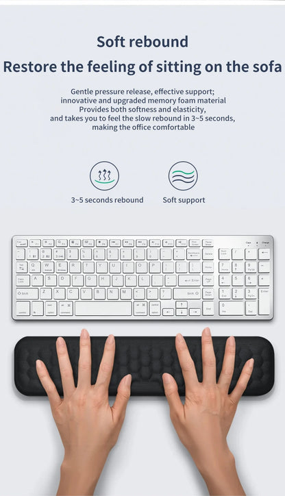 Ergonomic Wrist Support Mouse & Keyboard Pad – Silicone with Massage Texture | For PC, Laptop, Gaming, Office